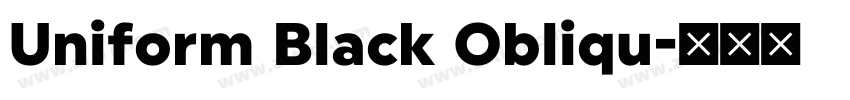 Uniform Black Obliqu字体转换